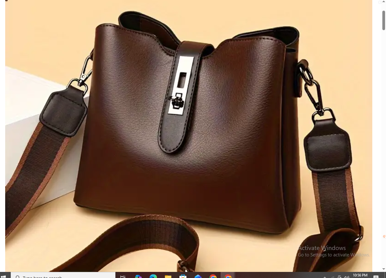 Jadevine Classic Brown Structured Shoulder Bag for Women | Premium PU Leather Crossbody Handbag